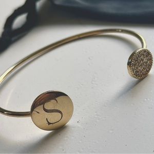 Gold Initial ‘S’ Bracelet